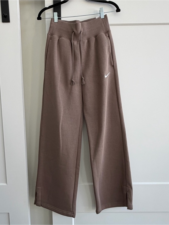 Nike Pants - NWT Nike sportswear Phoenix fleece high waisted, Wide-Leg Sweatpants, Brown